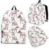 Bull Terrier Pattern Print Design 04 Backpack