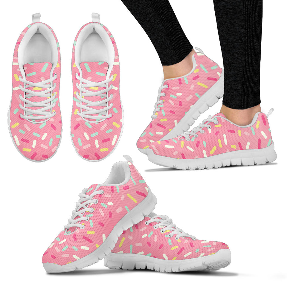 Pink Donut Glaze Candy Pattern Women'S Sneaker Shoes
