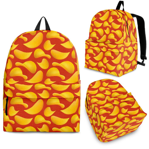Potato Chips Pattern Print Design 05 Backpack