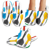 Darts Pattern Print Design 03 Slippers