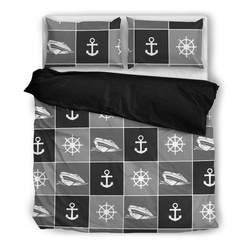 Anchor Bedding  Nautical Bedding Grids Ccnc006 Bt0157