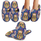 Sugar Skull Flower Pattern Slippers