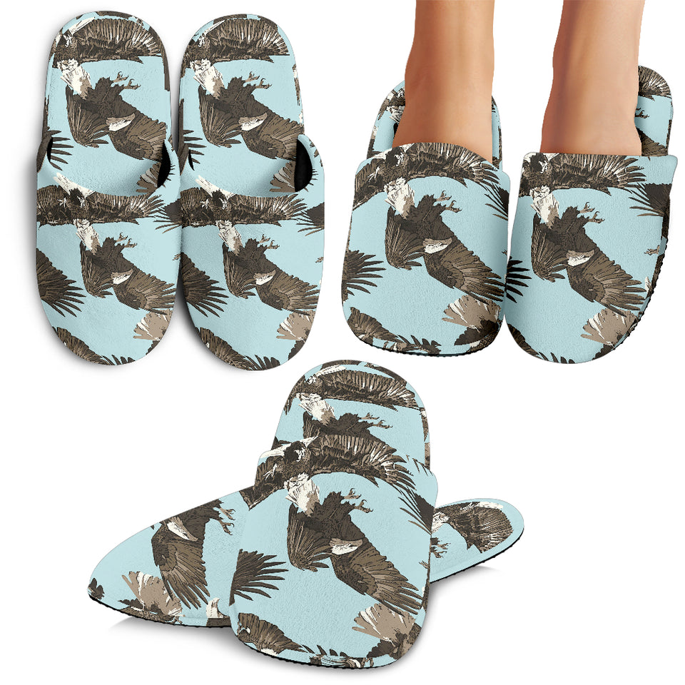 Eagle Pattern Print Design 01 Slippers