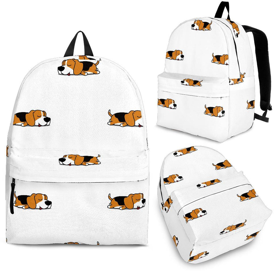 Cute Beagle Dog Sleeping Pattern Backpack