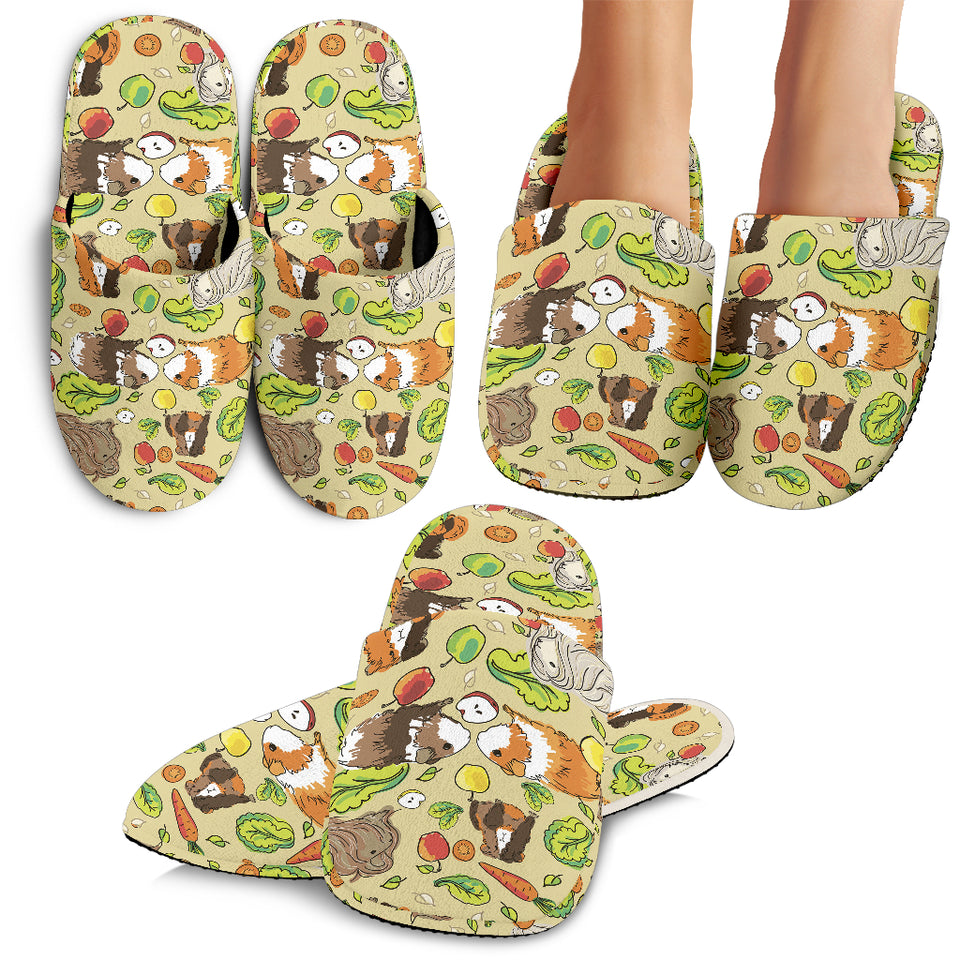 Guinea Pig Pattern Print Design 04 Slippers