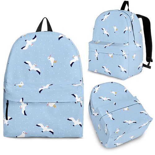 Seagull Pattern Print Design 02 Backpack