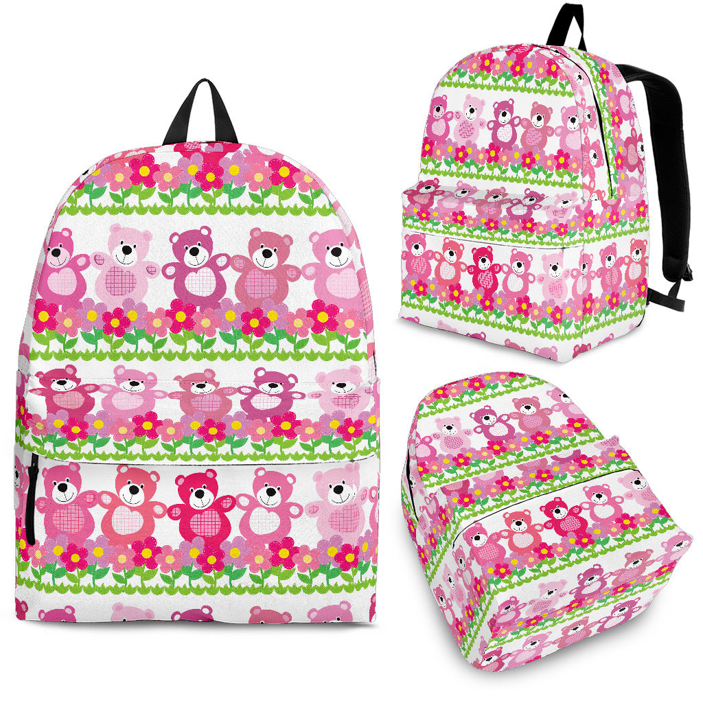 Teddy Bear Pattern Print Design 04 Backpack