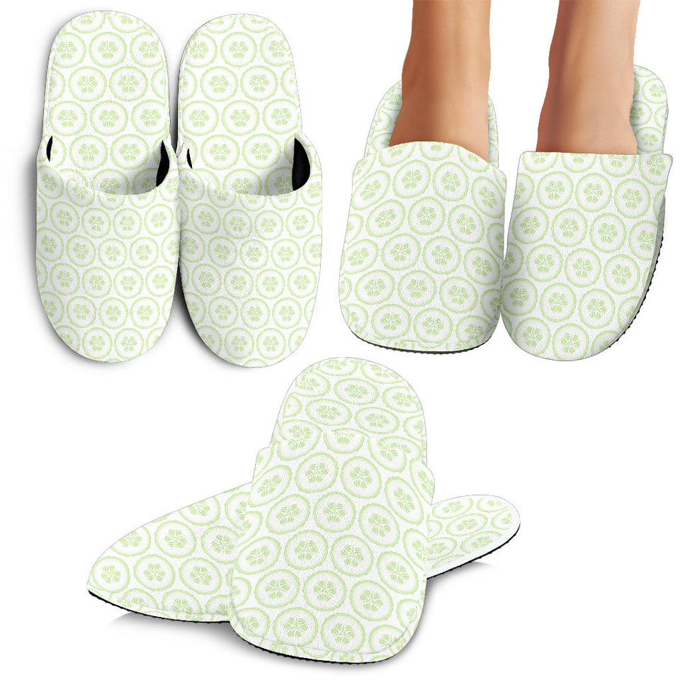 Cucumber Pattern Background Slippers