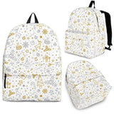Christmas Tree Christmas Element Silver Gold Pattern Backpack