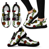 Colorful Apples Leave Zebra Stripe Women'S Sneaker Shoes