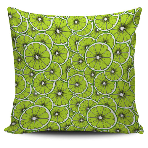 Slices Of Lime Design Pattern Pillow Cover
