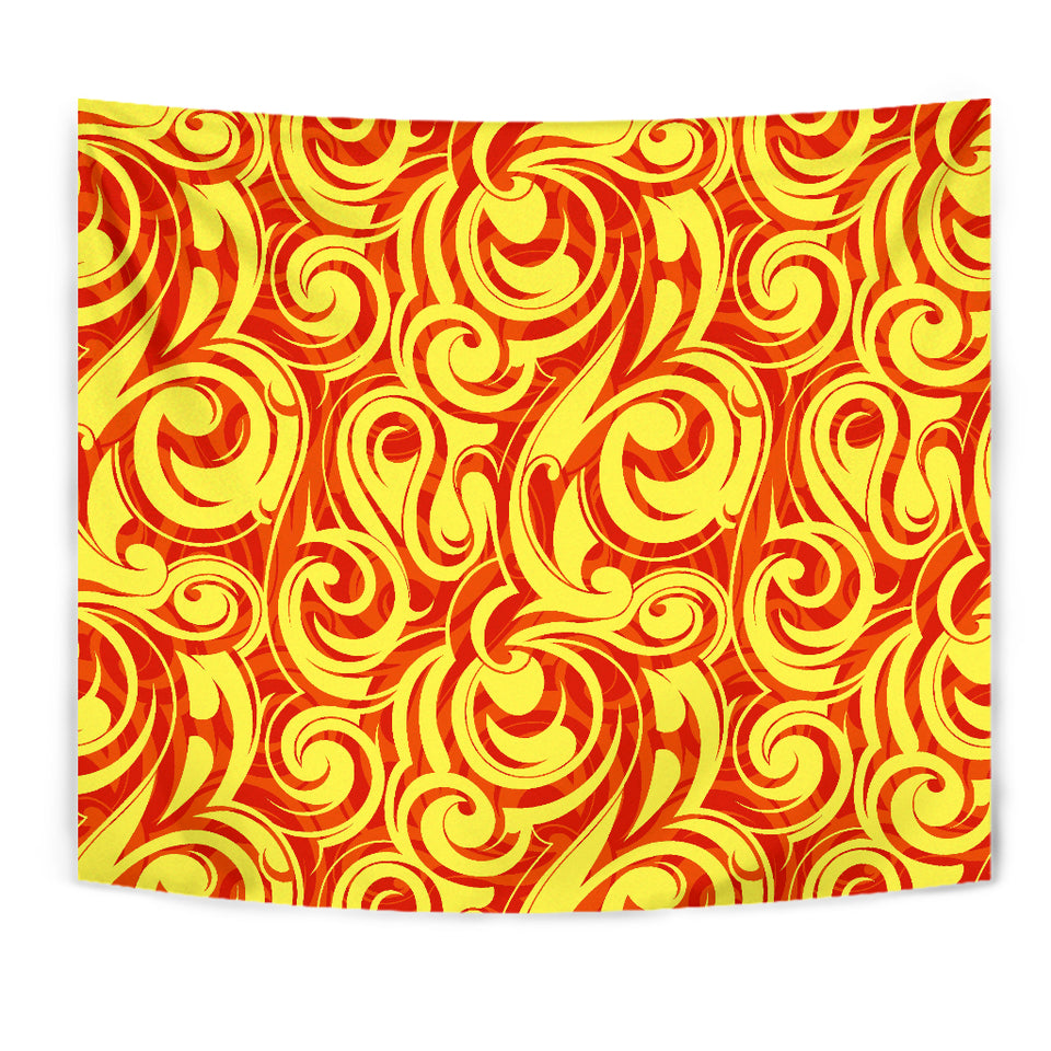 Fire Flame Design Pattern Wall Tapestry