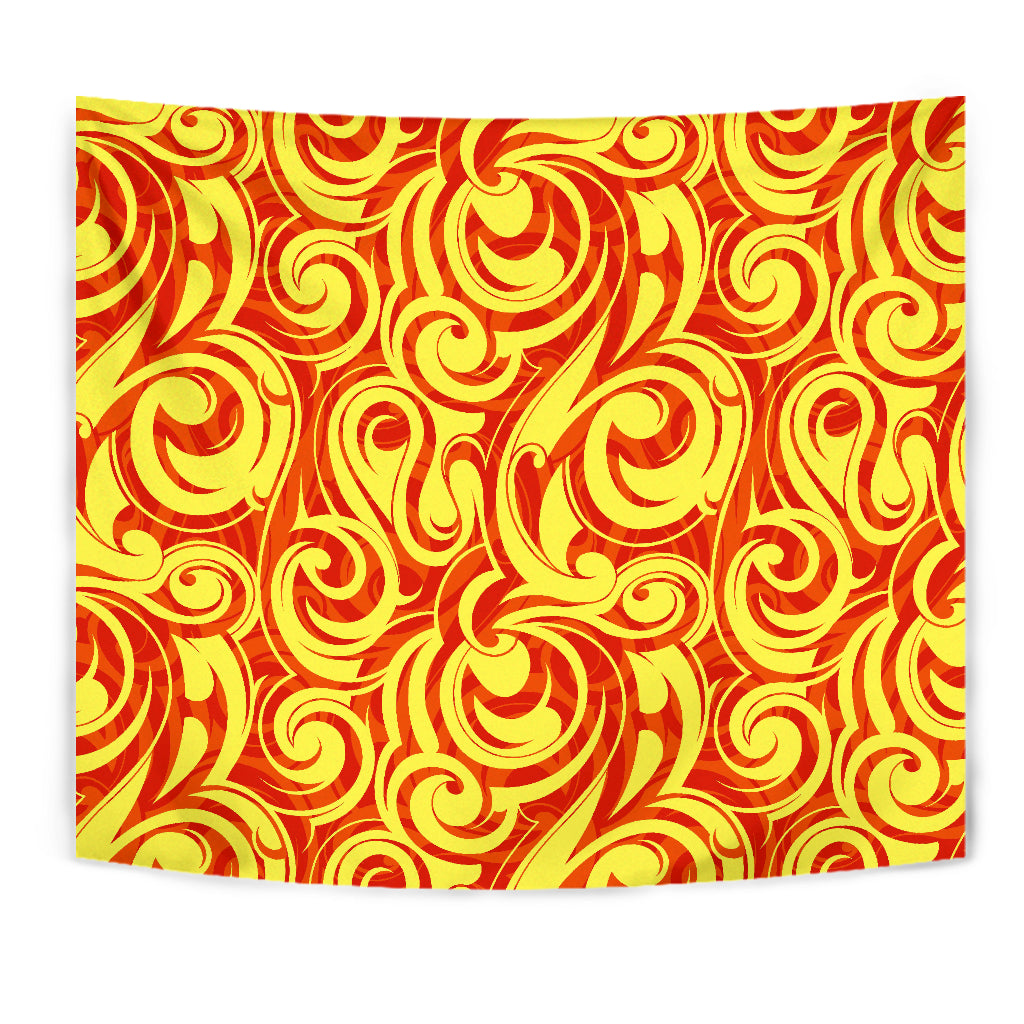 Fire Flame Design Pattern Wall Tapestry