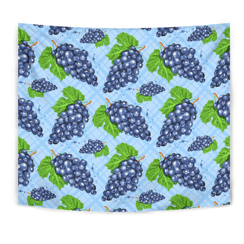 Watercolor Grape Pattern Wall Tapestry
