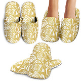 Rose Pattern Print Design 05 Slippers
