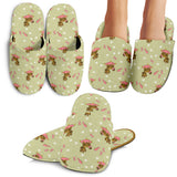 Yorkshire Terrier Pattern Print Design 01 Slippers