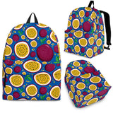 Passion Fruit Blue Background Backpack