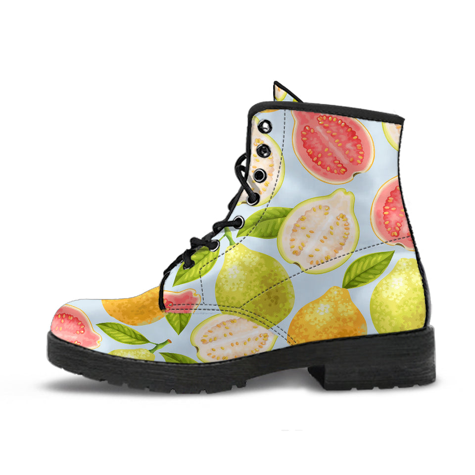 Guava Design Pattern Leather Boots