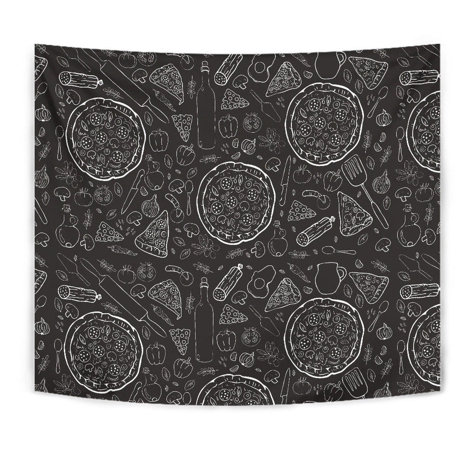 Pizza Pattern  Wall Tapestry