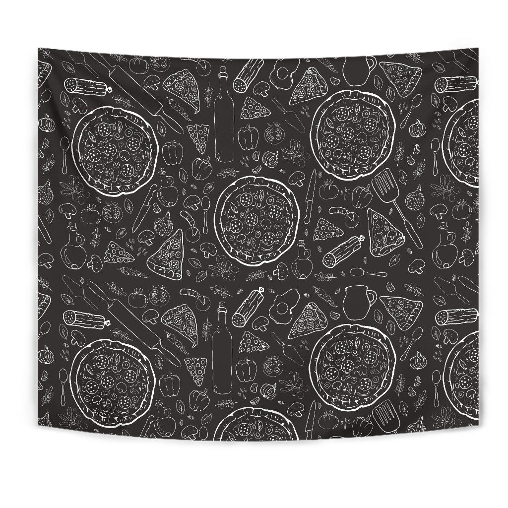 Pizza Pattern  Wall Tapestry