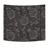 Pizza Pattern  Wall Tapestry