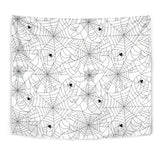 Spider Web Cobweb Pattern White Background Wall Tapestry