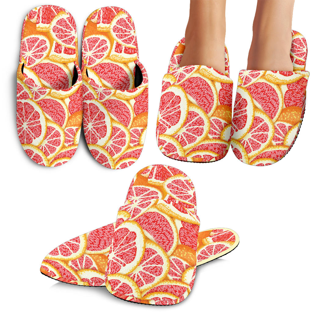 Tropical Grapefruit Pattern Slippers