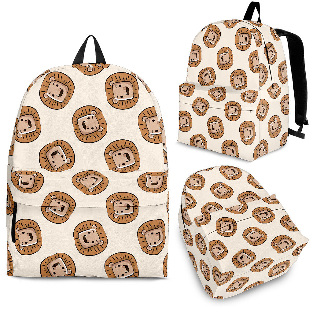 Lion Pattern Print Design 01 Backpack