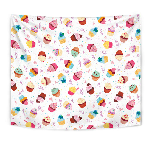 Cake Cupcake Design Pattern Wall Tapestry
