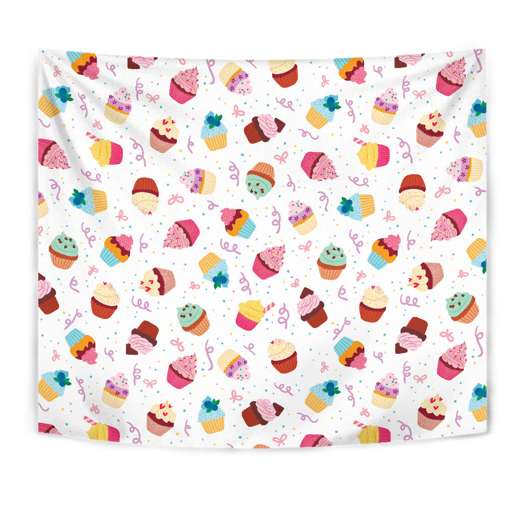 Cake Cupcake Design Pattern Wall Tapestry