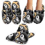 Billiard Ball Pattern Print Design 04 Slippers