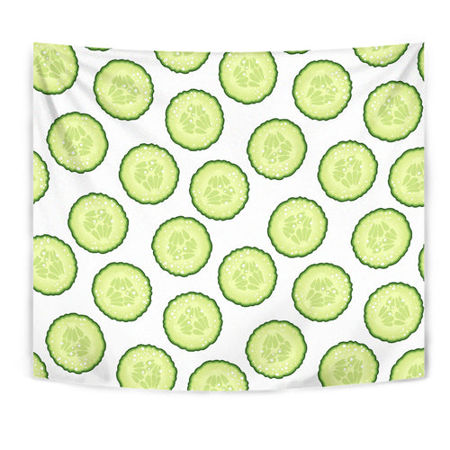 Cucumber Slices Pattern Wall Tapestry