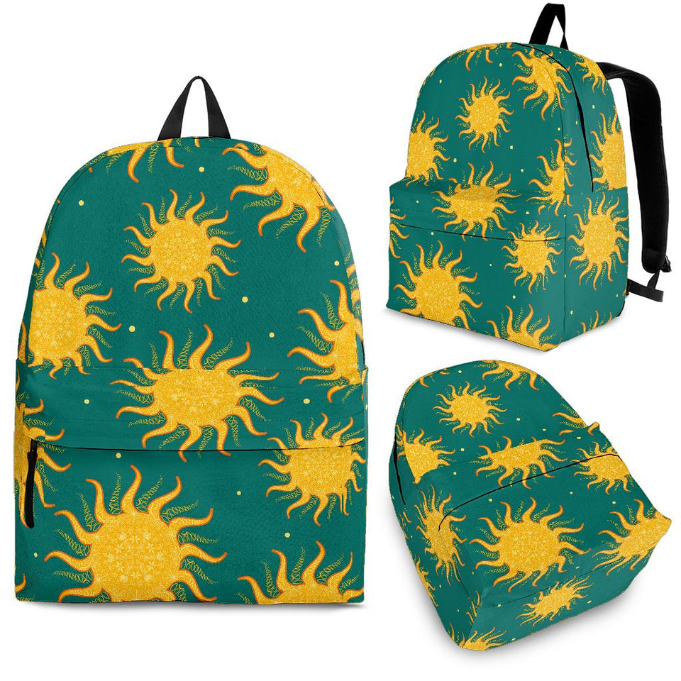 Sun Green Background Backpack