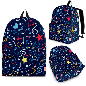 Music Notes Pattern Print Design 03 Backpack