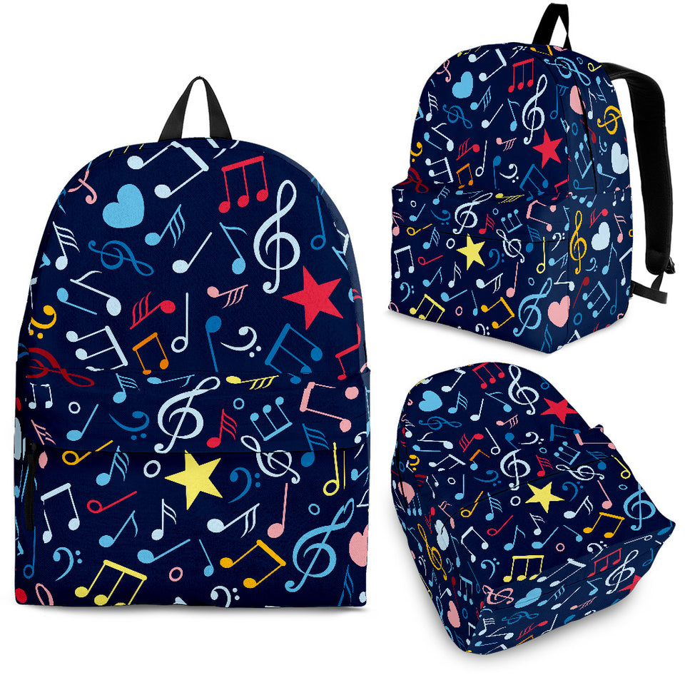 Music Notes Pattern Print Design 03 Backpack
