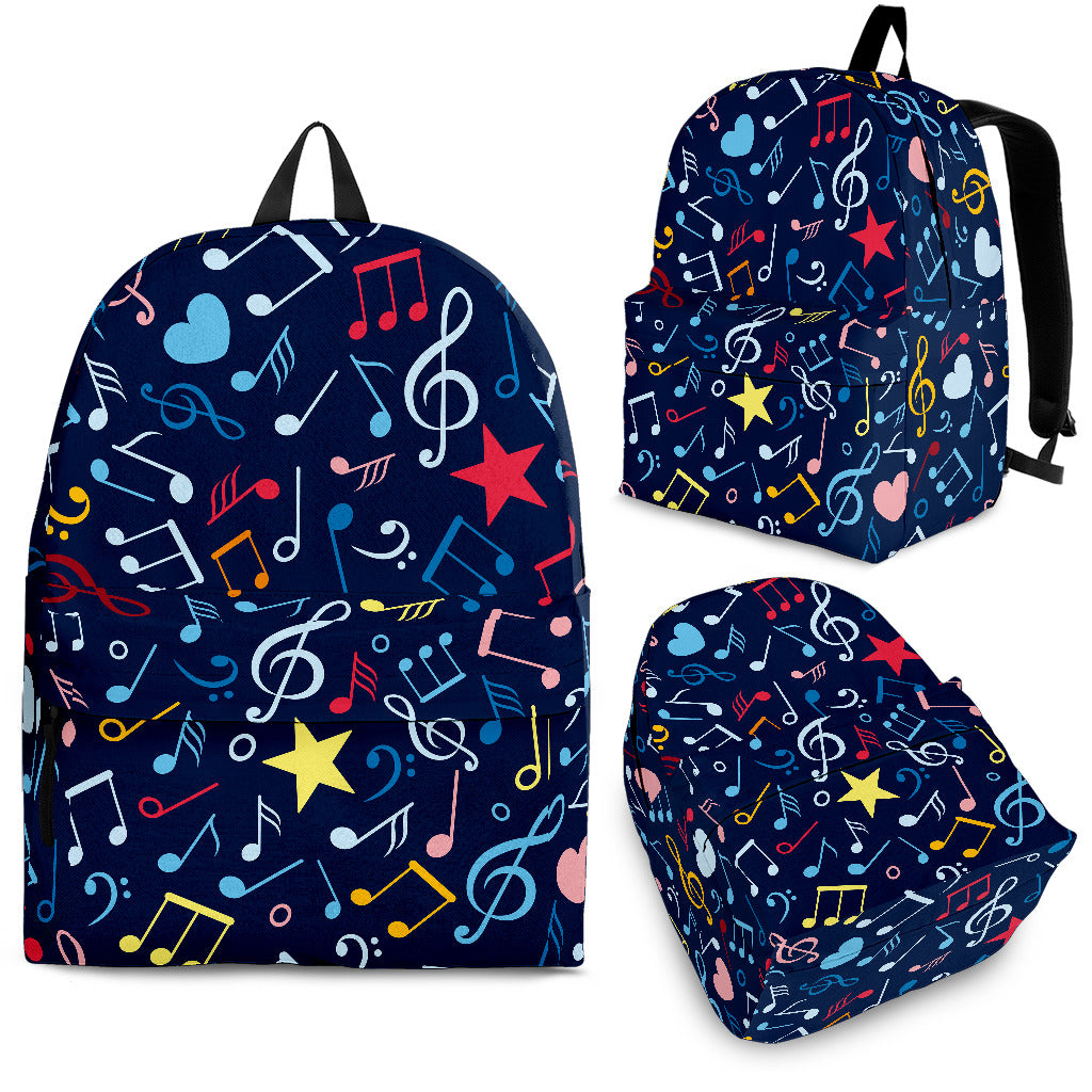 Music Notes Pattern Print Design 03 Backpack