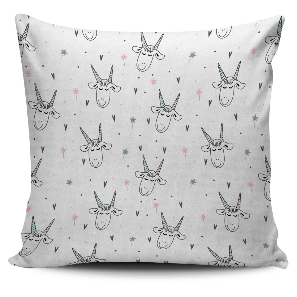 Cute Goat Design Pattern Pillow Cover