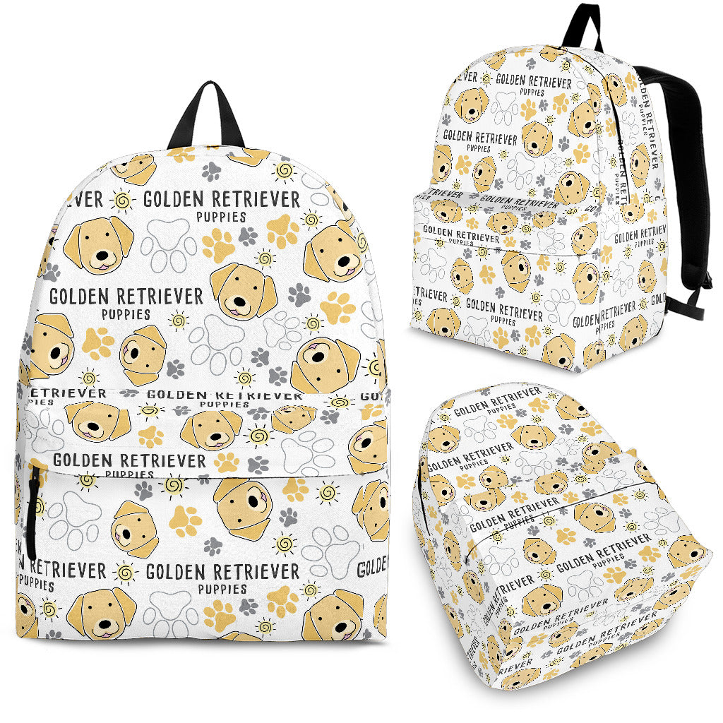 Golden Retriever Pattern Print Design 04 Backpack