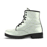 Cucumber Pattern Background Leather Boots