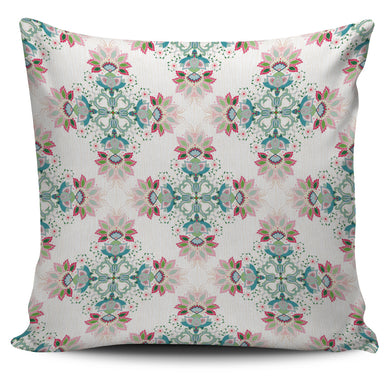 Square Floral Indian Flower Pattern Pillow Cover
