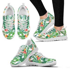 Cactus Design Pattern  Women'S Sneaker Shoes