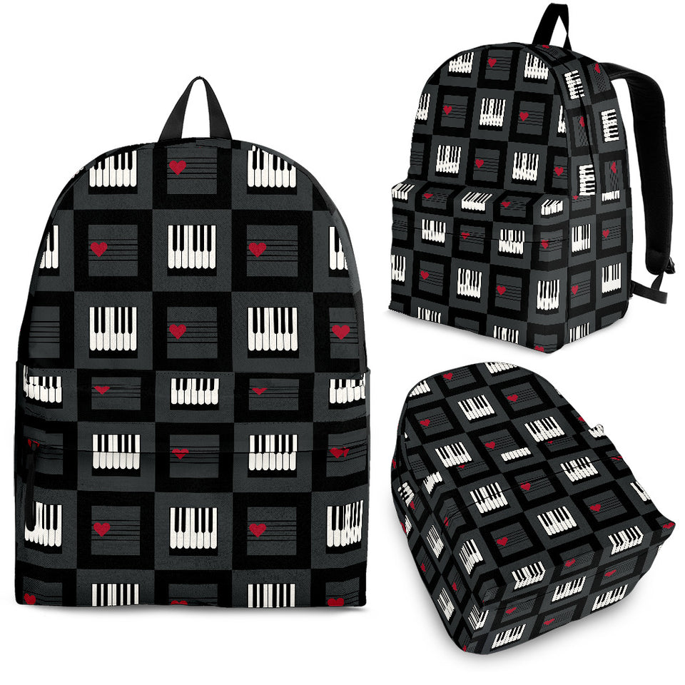 Piano Pattern Print Design 05 Backpack