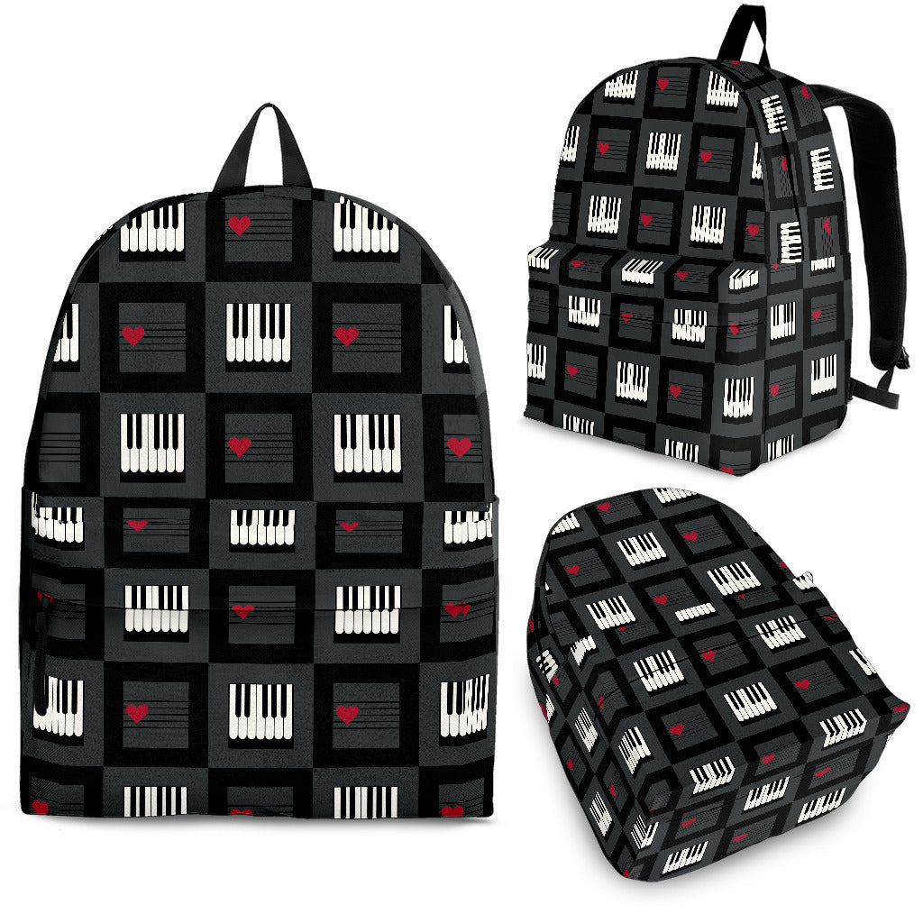 Piano Pattern Print Design 05 Backpack