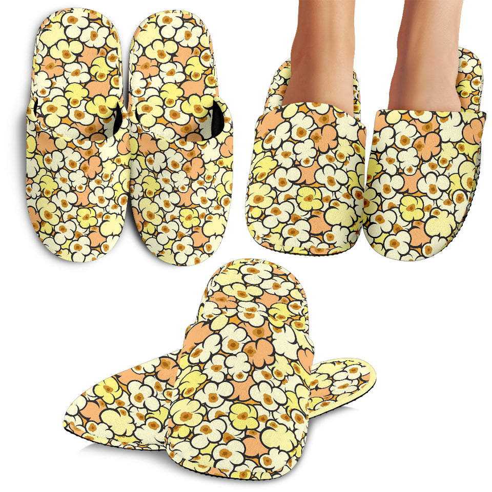 Popcorn Pattern Print Design 03 Slippers