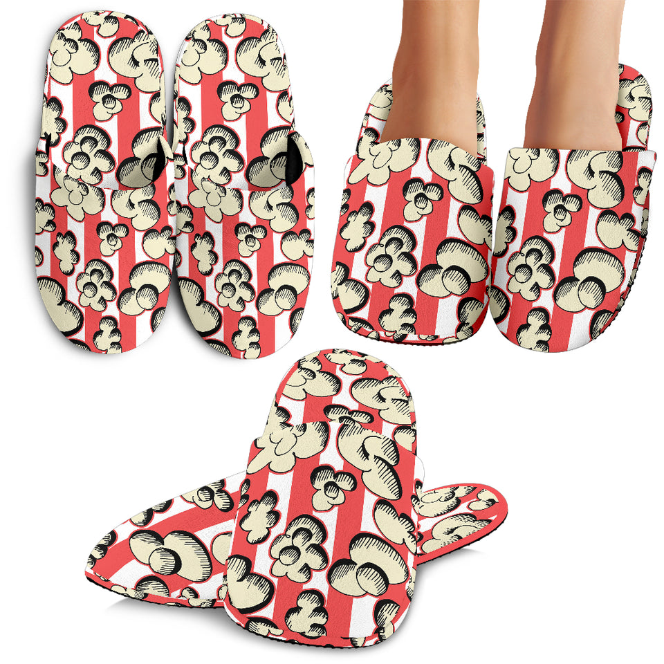 Popcorn Pattern Print Design 05 Slippers