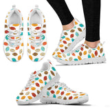 Colorful American Football Ball Pattern Women'S Sneaker Shoes