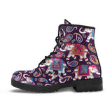 Elephant Indian Style Ornament Pattern Leather Boots