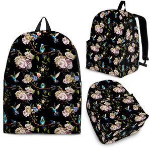 Hummingbird Pattern Print Design 03 Backpack