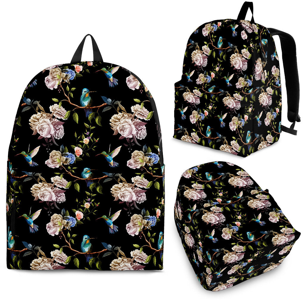 Hummingbird Pattern Print Design 03 Backpack