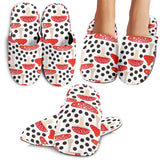 Red Mushroom Dot Pattern Slippers